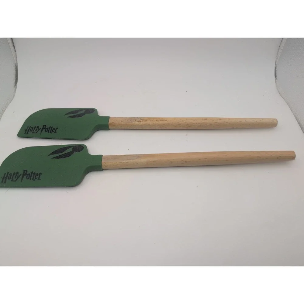 Williams Sonoma Harry Potter Slytherin Silicone Spatulas Wooden Handle 12.5